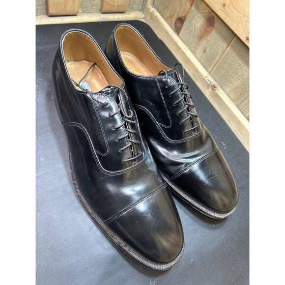 Johnston & Murphy Mens Black Leather Cap Toe Oxford Dress Shoes Size 13 D/B main image 7